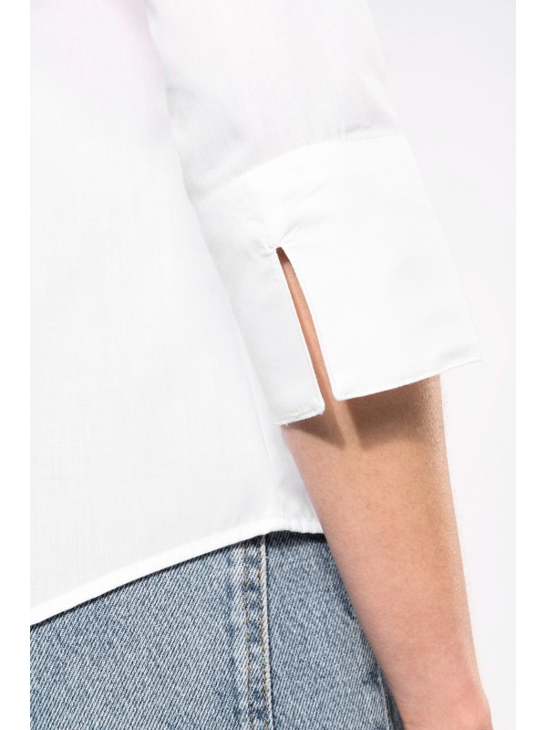 Camisa popeline manga a 3 /4  de tratamento fcil - K558