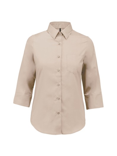 Camisa popeline manga a 3 /4  de tratamento fcil - K558C