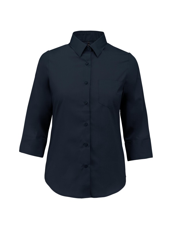 Camisa popeline manga a 3 /4  de tratamento fcil - K558C