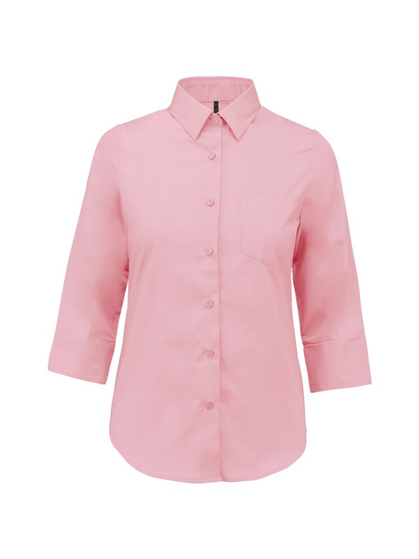 Camisa popeline manga a 3 /4  de tratamento fcil - K558