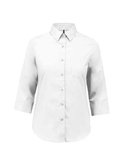Camisa popeline manga a 3 /4  de tratamento fcil - K558