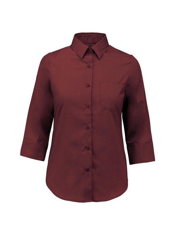 Camisa popeline manga a 3 /4  de tratamento fcil - K558C