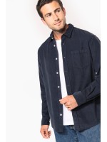 Camisa de bombazina de manga comprida - K599