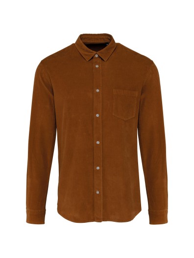 Camisa de bombazina de manga comprida - K599