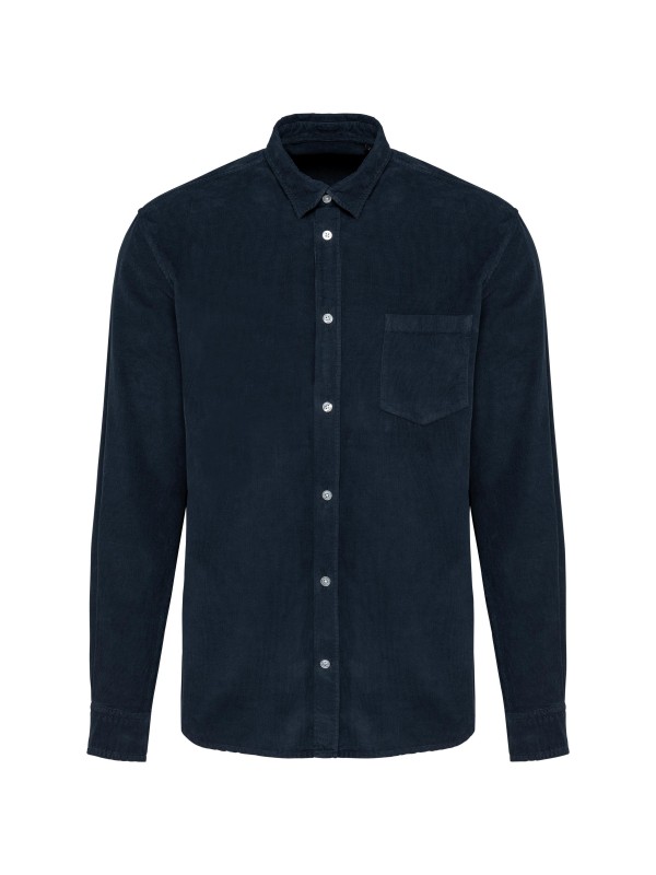 Camisa de bombazina de manga comprida - K599