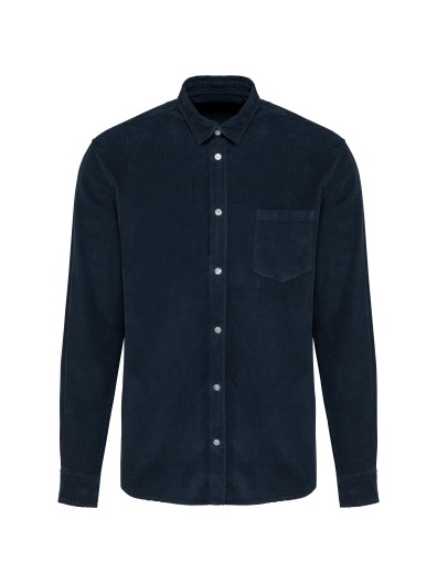 Camisa de bombazina de manga comprida - K599