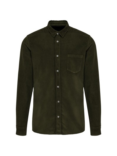 Camisa de bombazina de manga comprida - K599