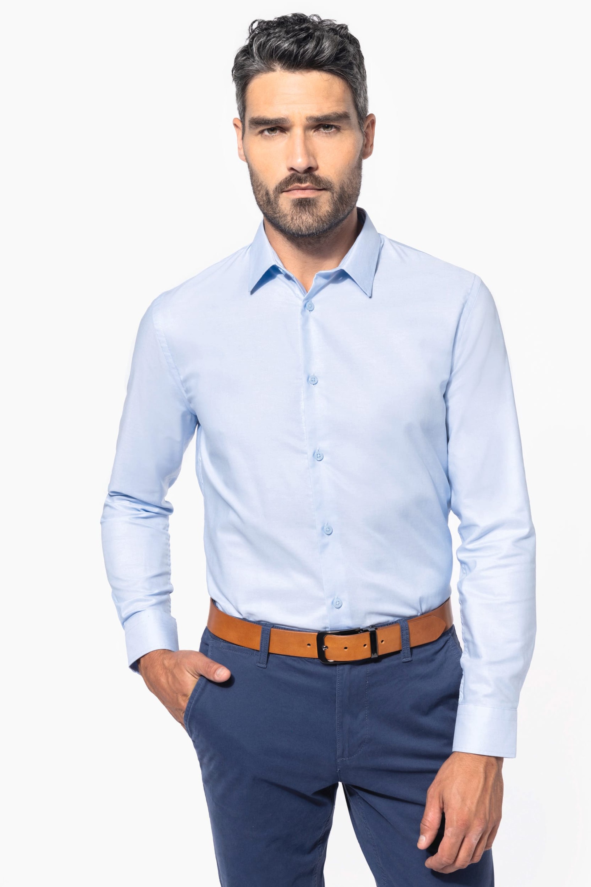 Camisa Oxford manga comprida - K595