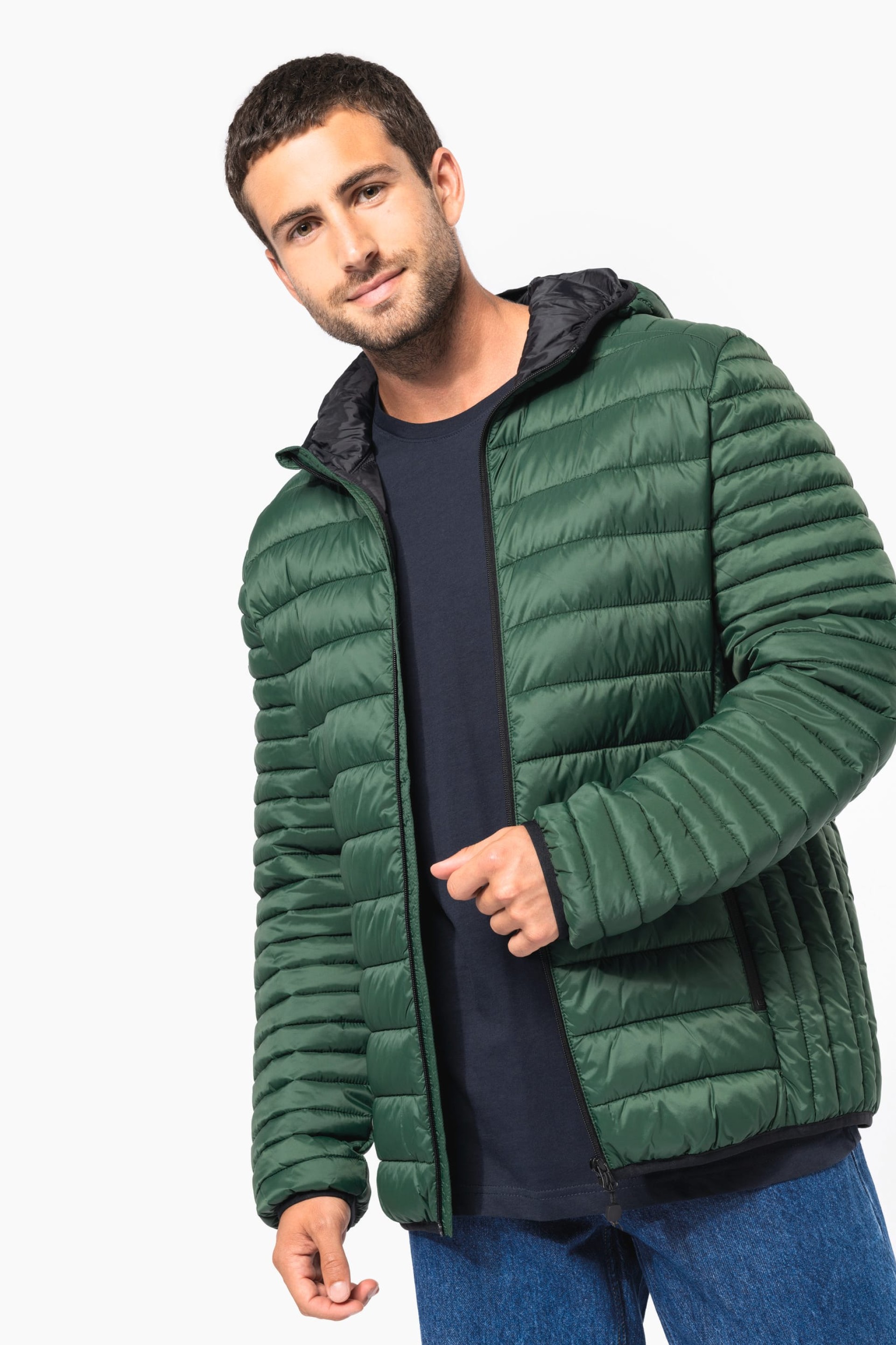 Blusão acolchoado leve com capuz - K6110