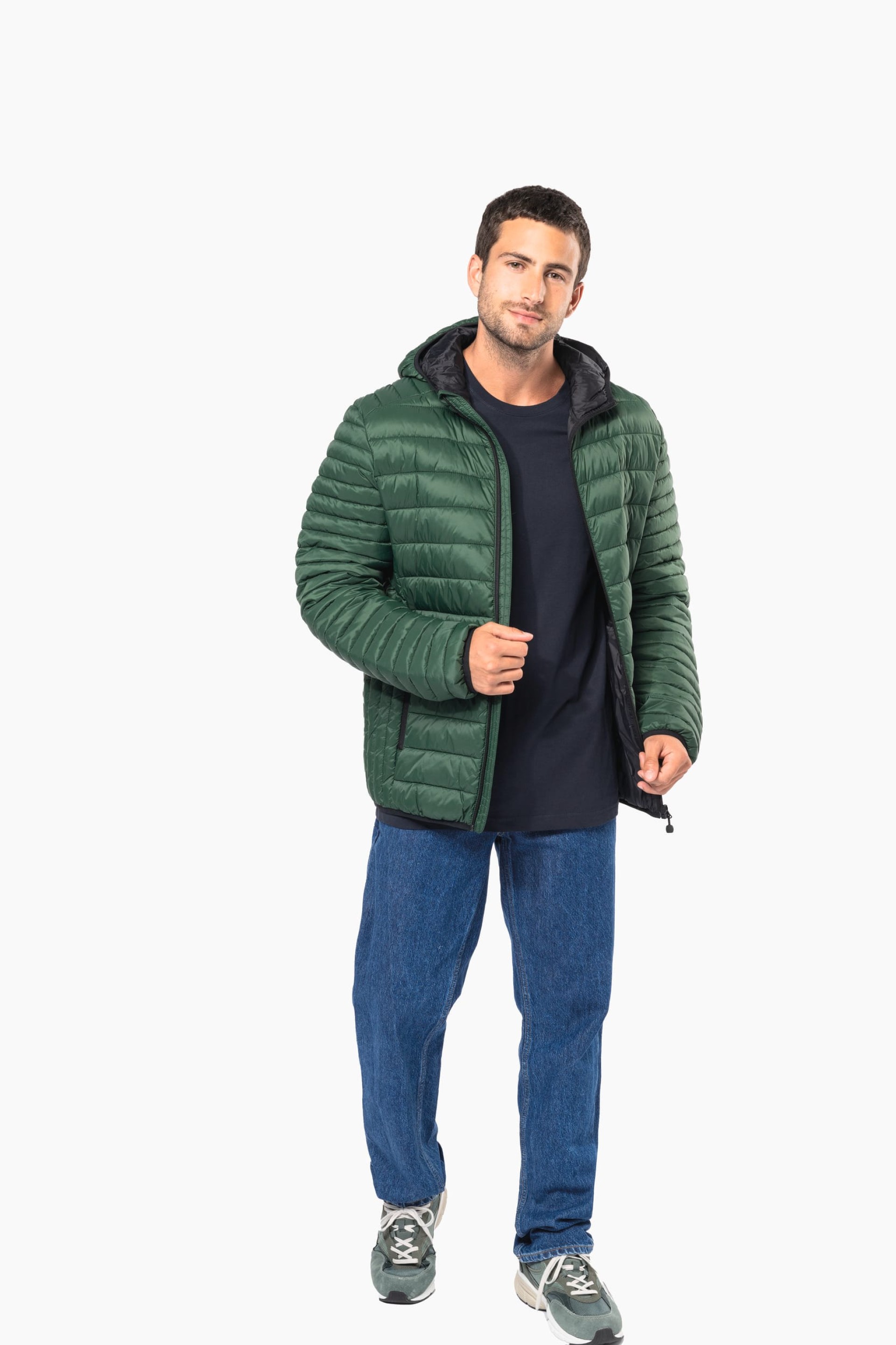 Blusão acolchoado leve com capuz - K6110