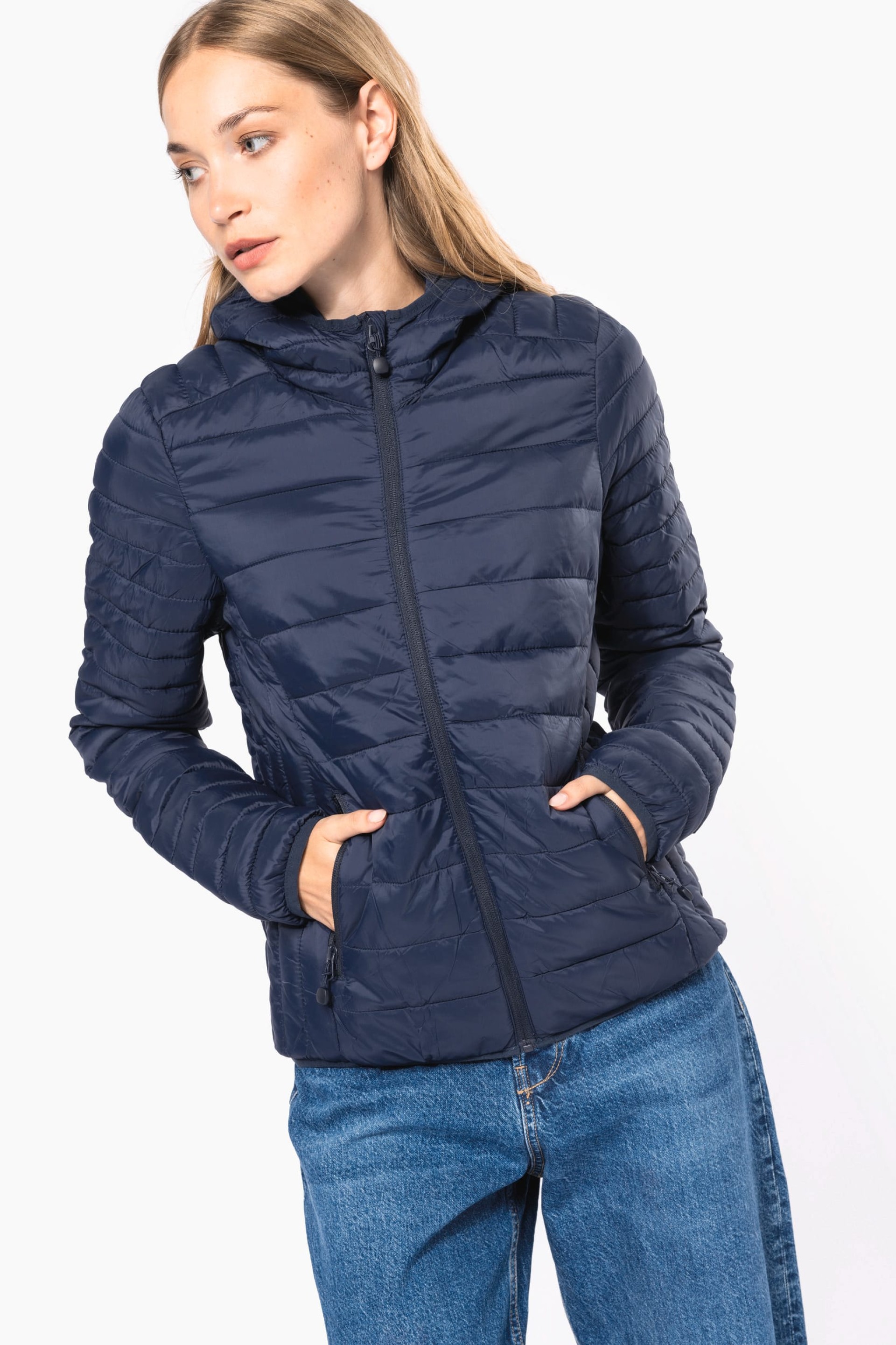 Blusão acolchoado leve com capuz - K6111