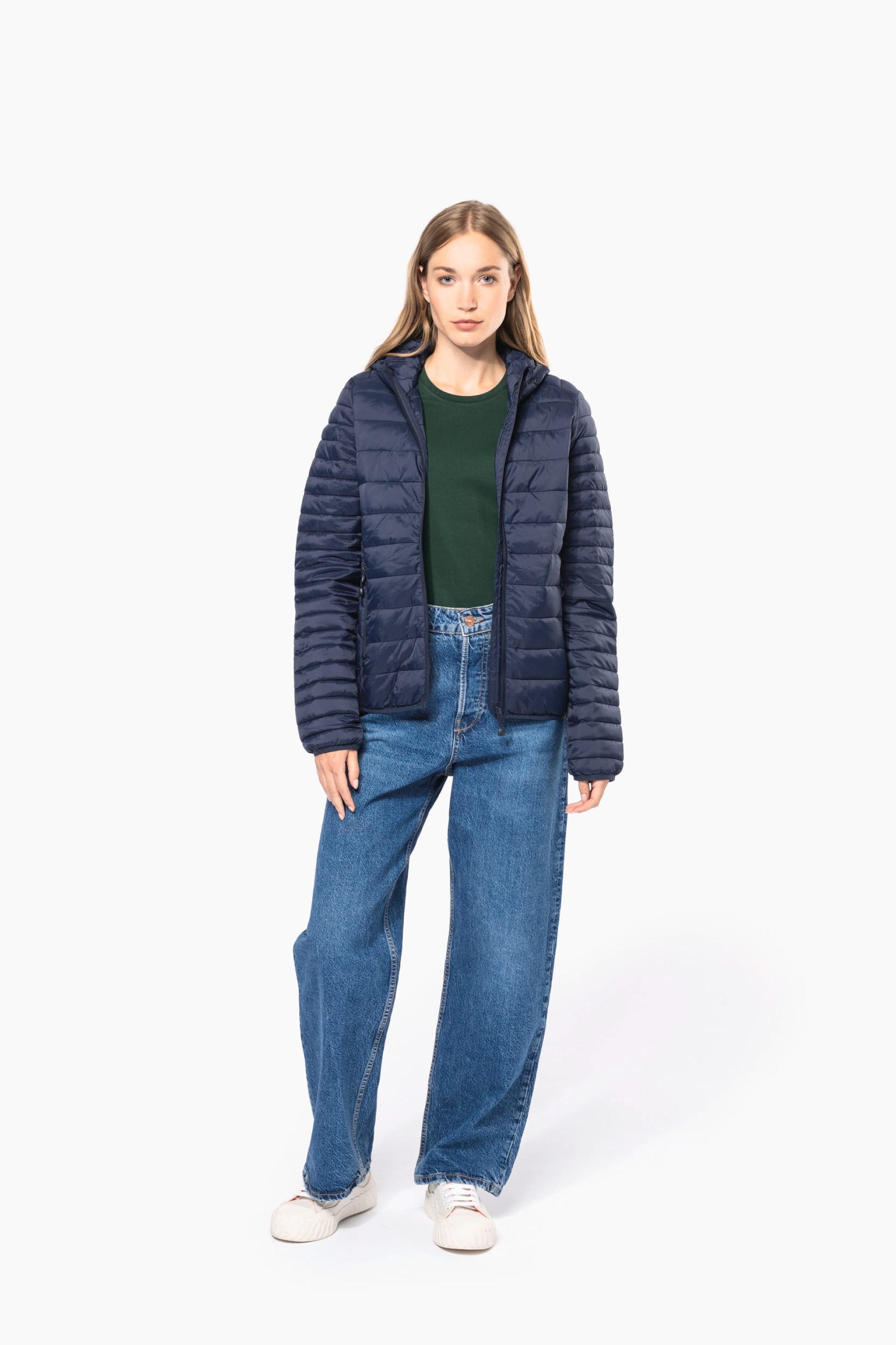 Blusão acolchoado leve com capuz - K6111