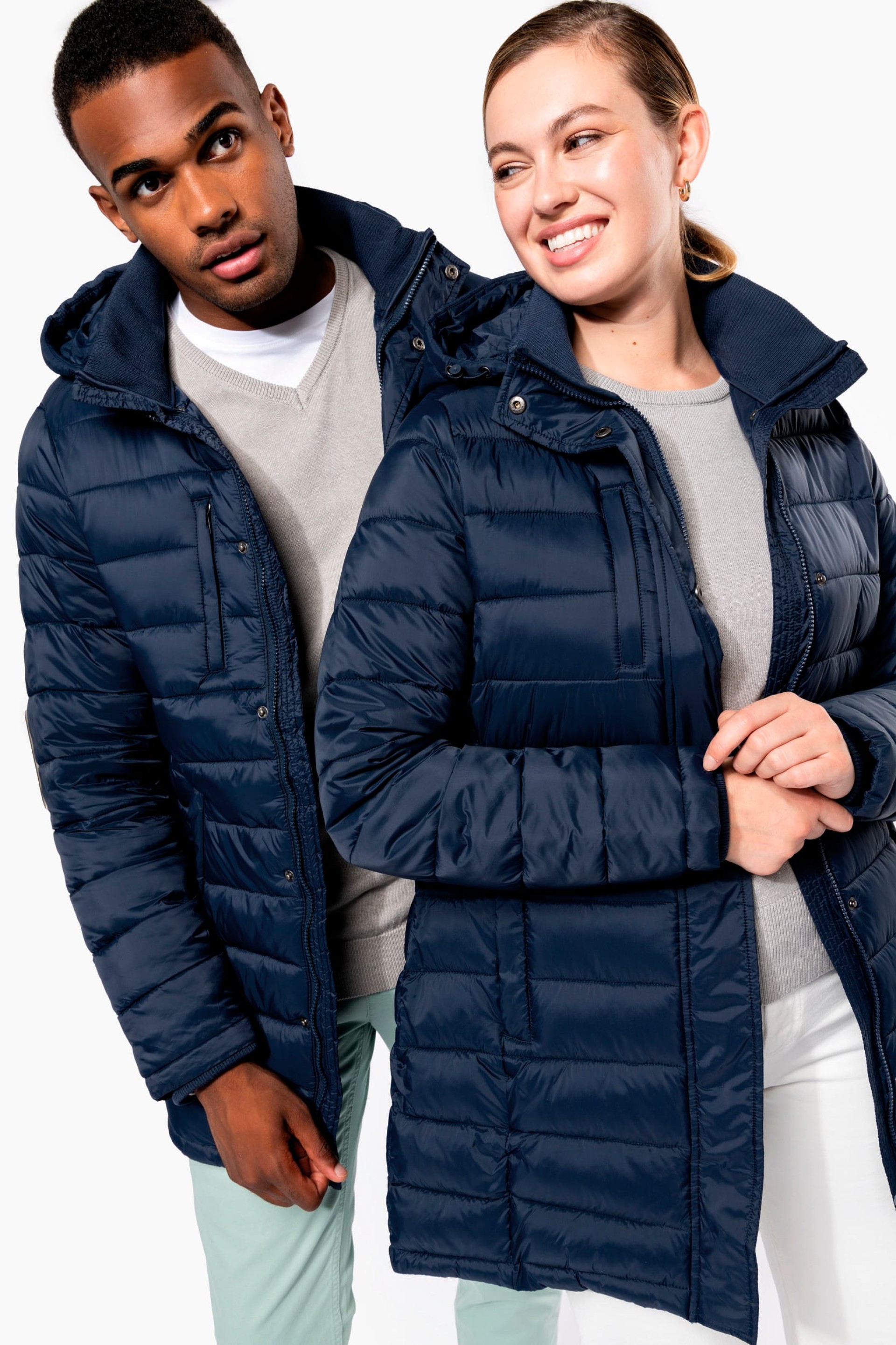 Blusão acolchoado leve com capuz - K6129