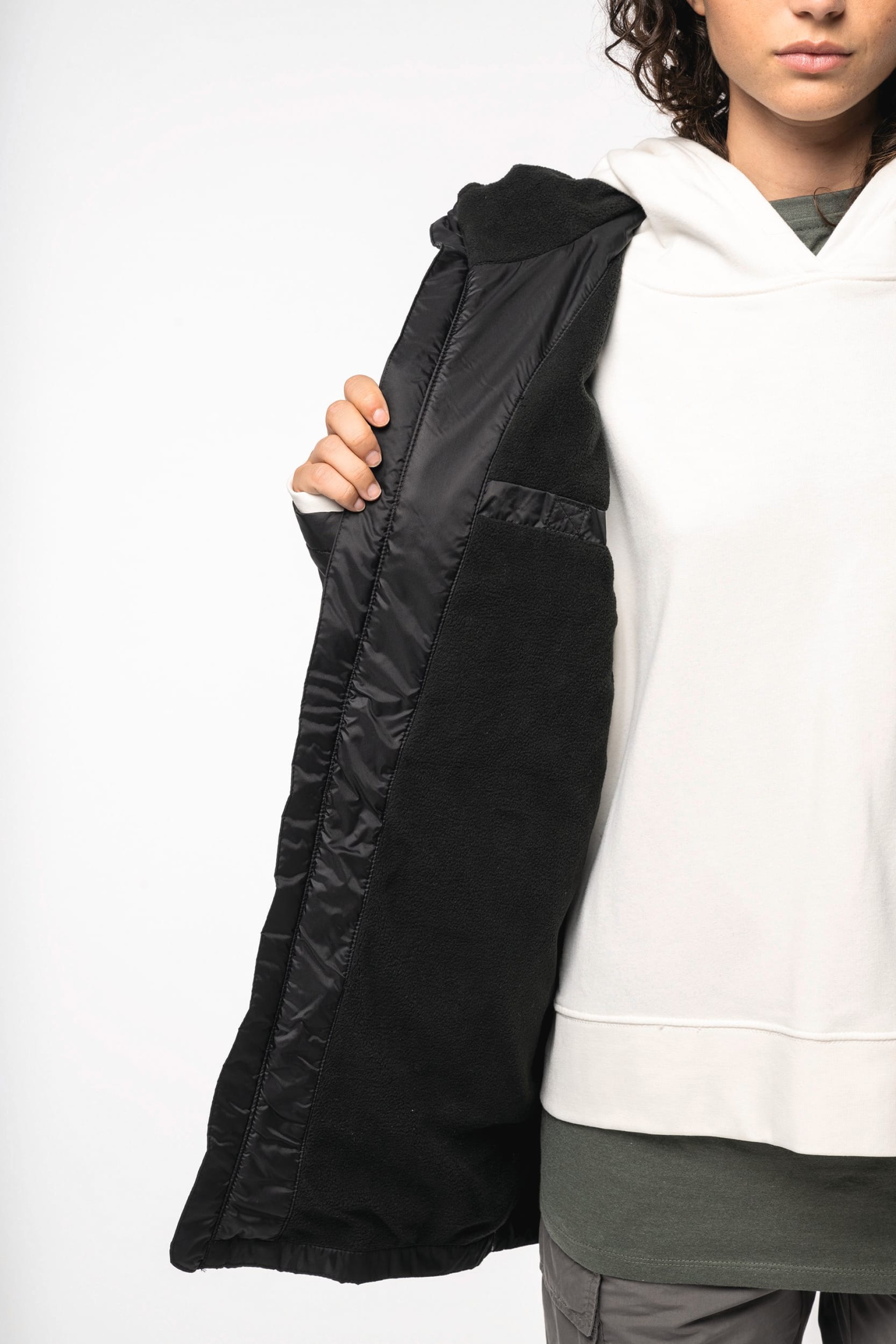 Blusão com capuz e forro micropolar - K6153