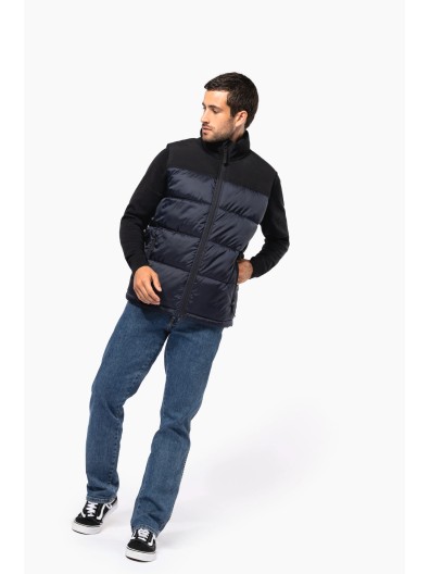 Colete acolchoado bicolor unissexo - K6162