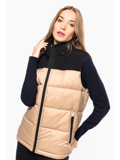 Colete acolchoado bicolor unissexo - K6162