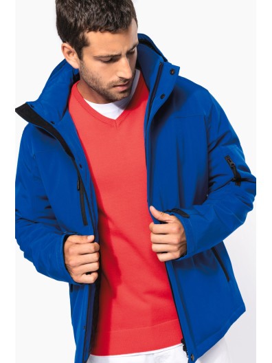 Parka softshell acolchoada com capuz - K650
