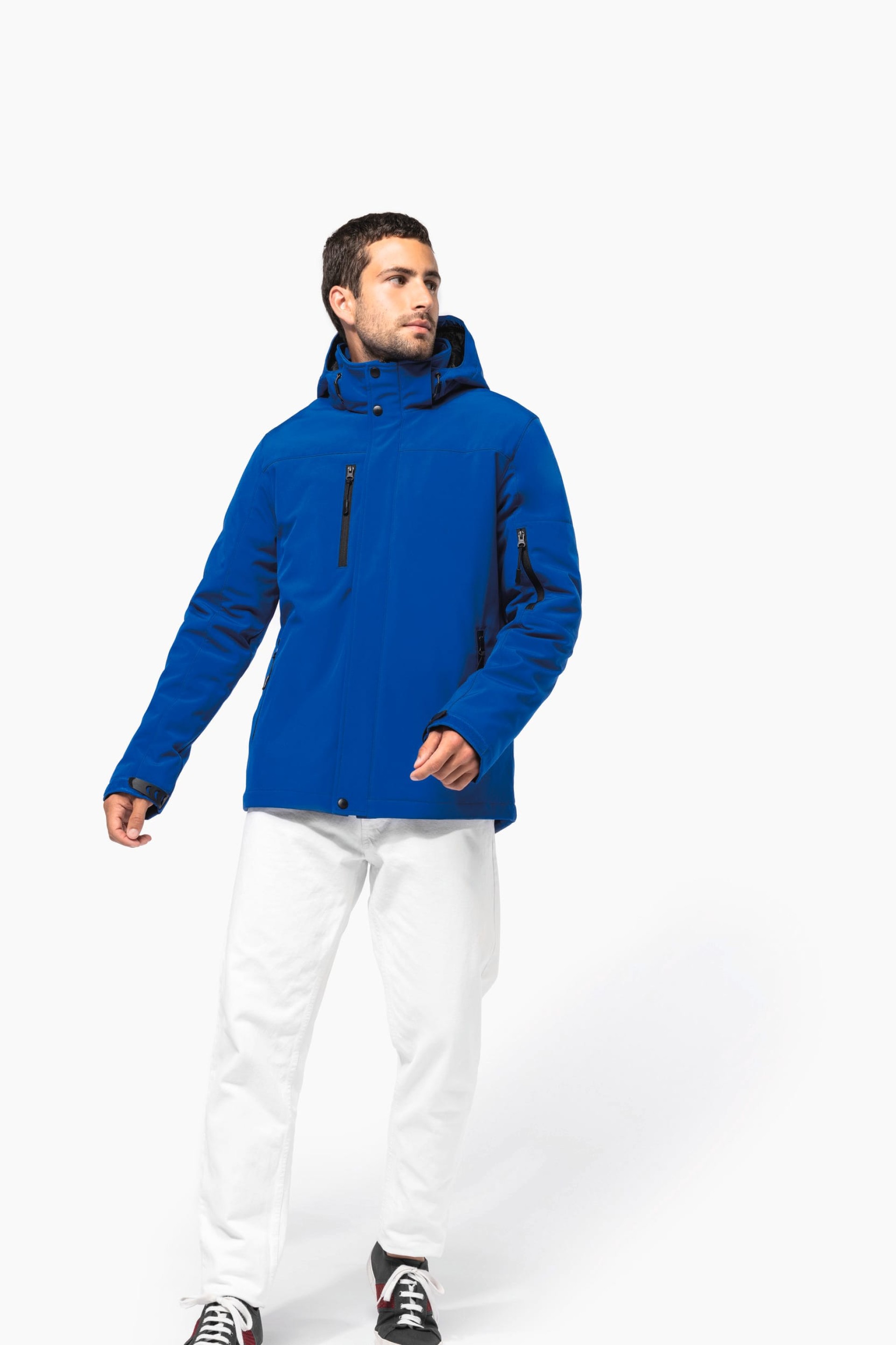 Parka softshell acolchoada com capuz - K650