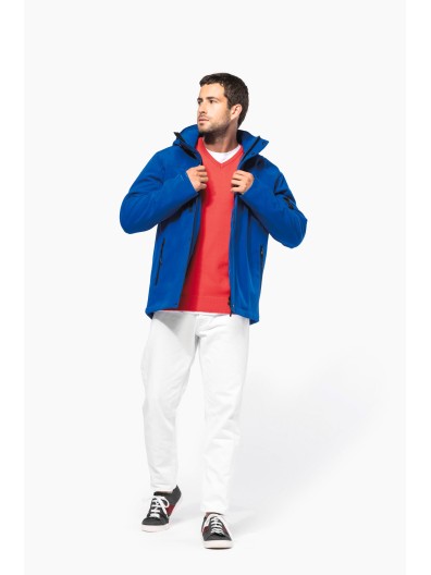 Parka softshell acolchoada com capuz - K650