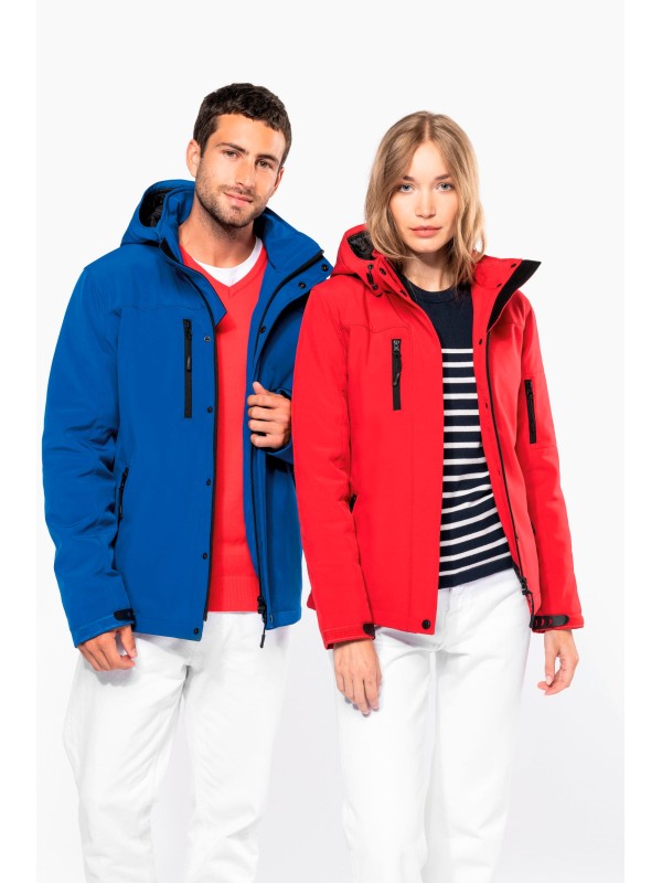 Parka softshell acolchoada com capuz - K650