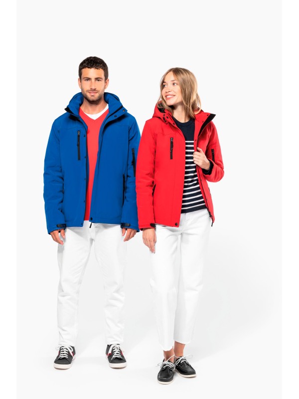 Parka softshell acolchoada com capuz - K650