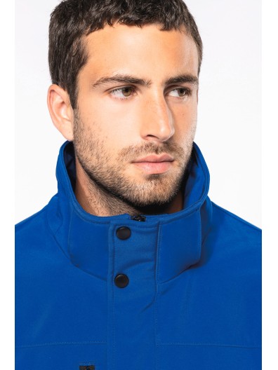 Parka softshell acolchoada com capuz - K650