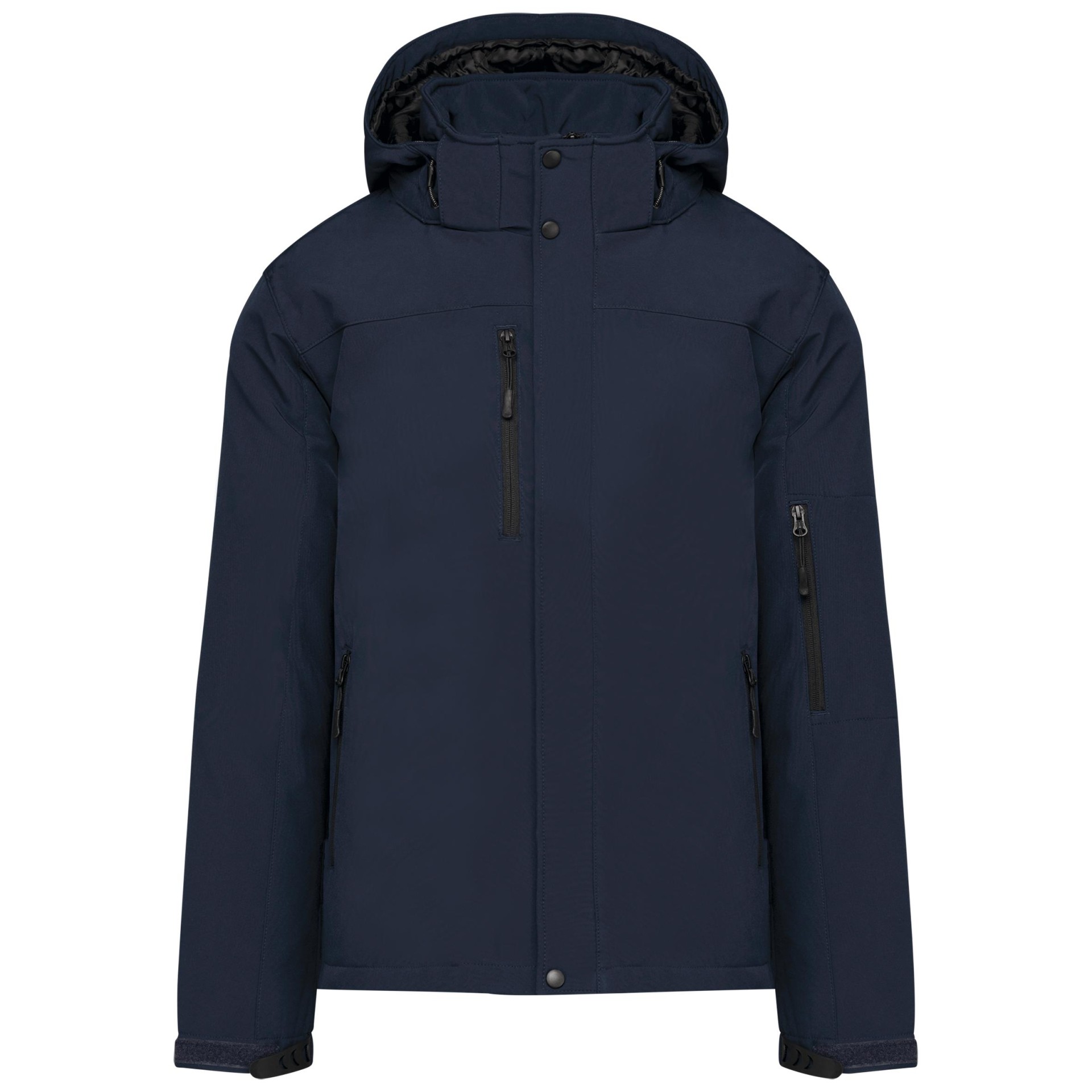 Parka softshell acolchoada com capuz - K650