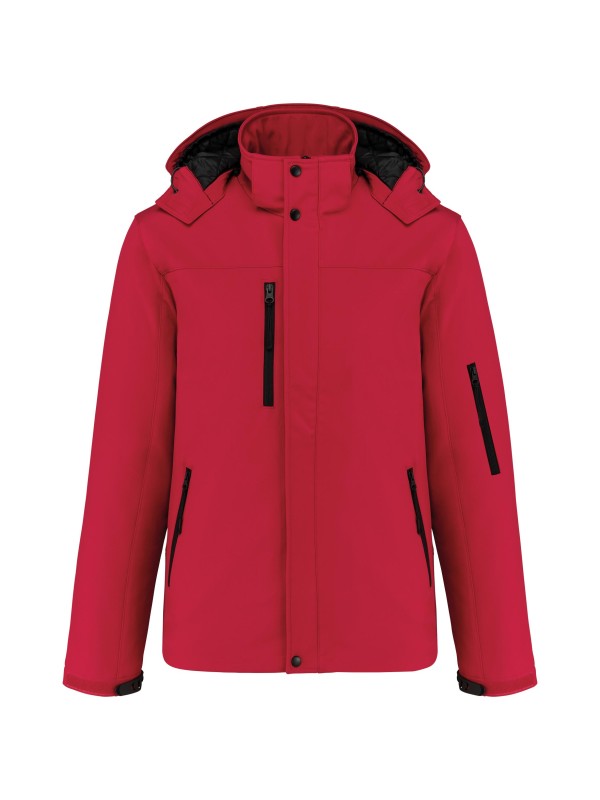 Parka softshell acolchoada com capuz - K650