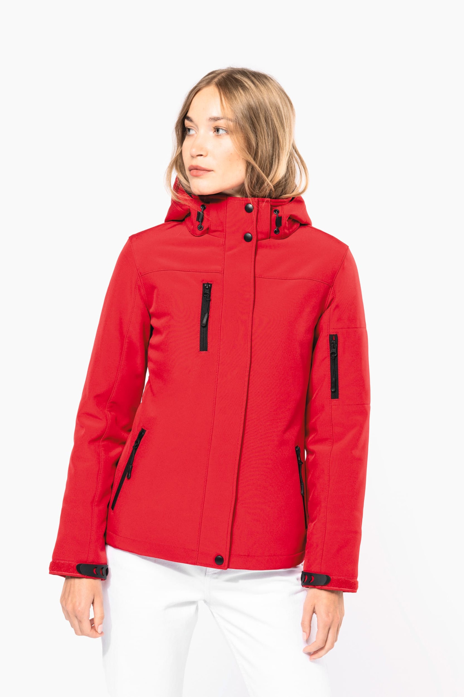 Parka softshell acolchoada com capuz - K651