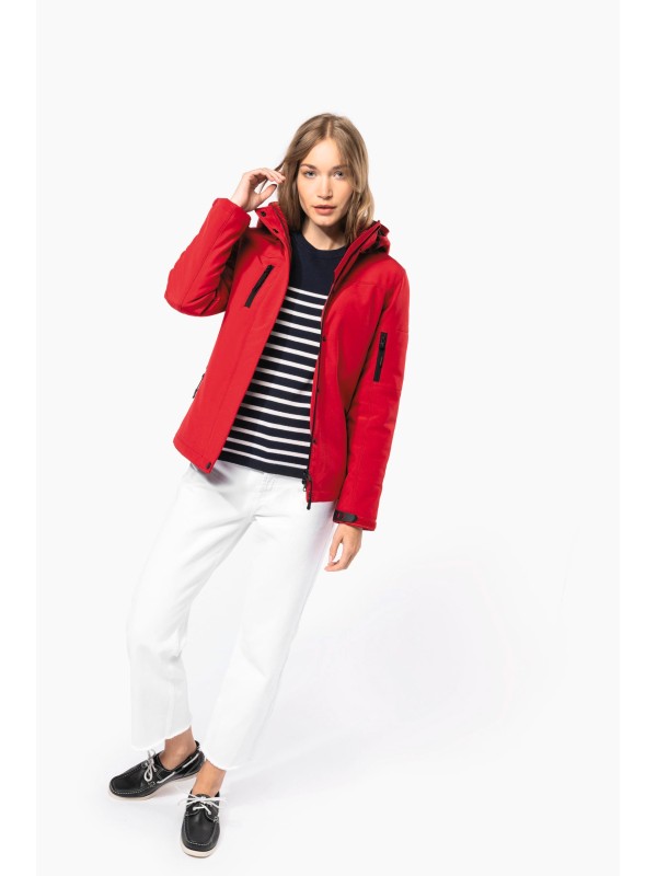 Parka softshell acolchoada com capuz - K651