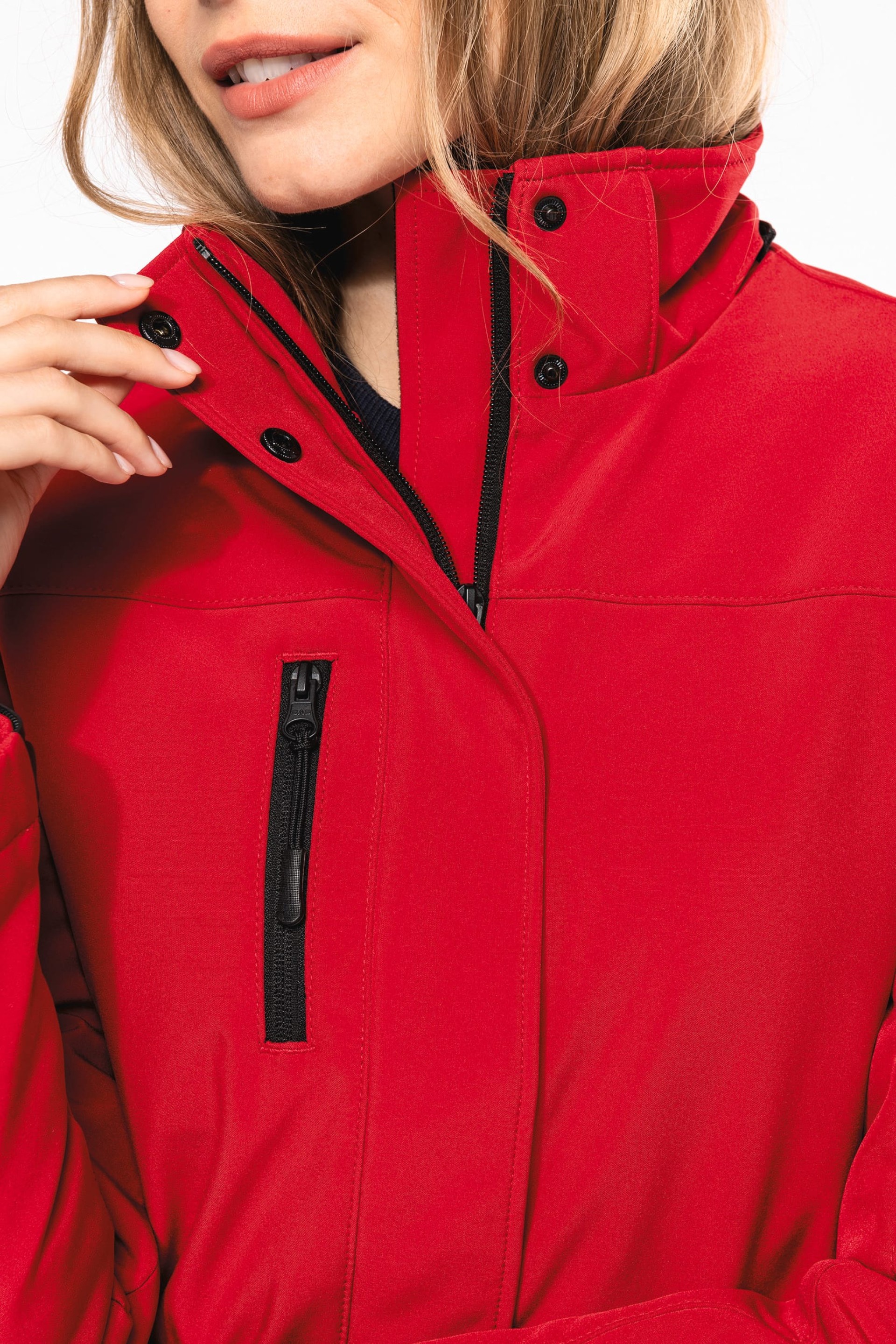 Parka softshell acolchoada com capuz - K651
