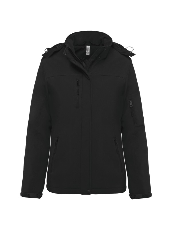 Parka softshell acolchoada com capuz - K651