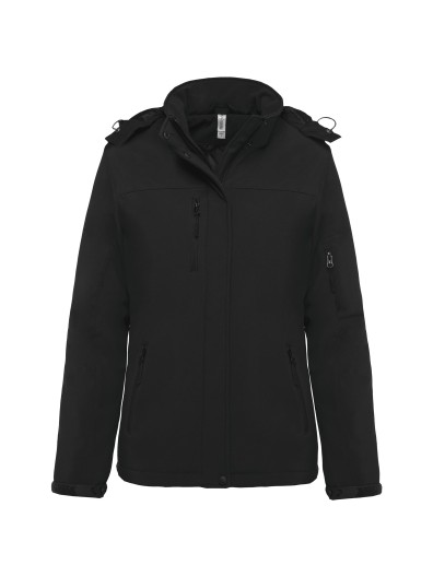 Parka softshell acolchoada com capuz - K651