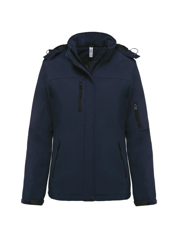 Parka softshell acolchoada com capuz - K651