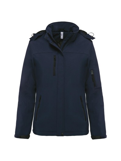 Parka softshell acolchoada com capuz - K651
