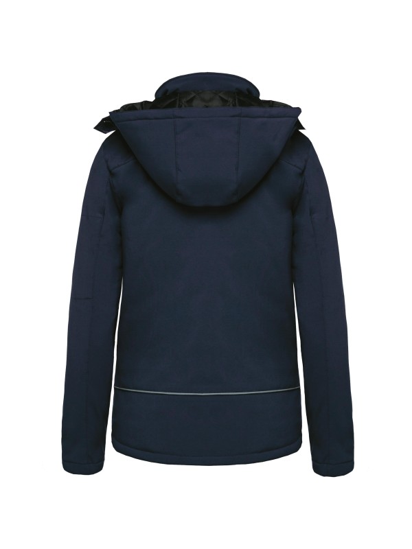 Parka softshell acolchoada com capuz - K651