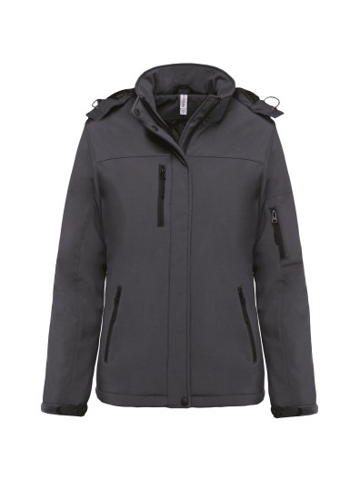 Parka softshell acolchoada com capuz - K651