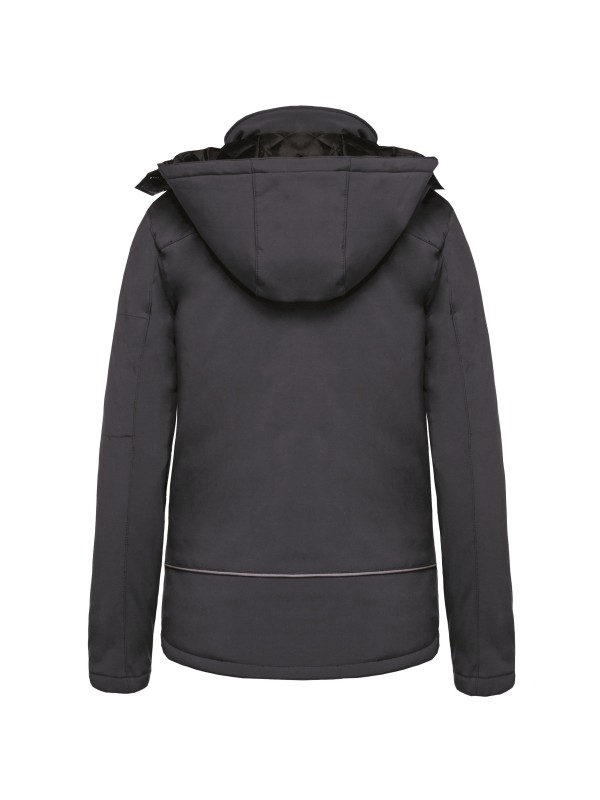 Parka softshell acolchoada com capuz - K651