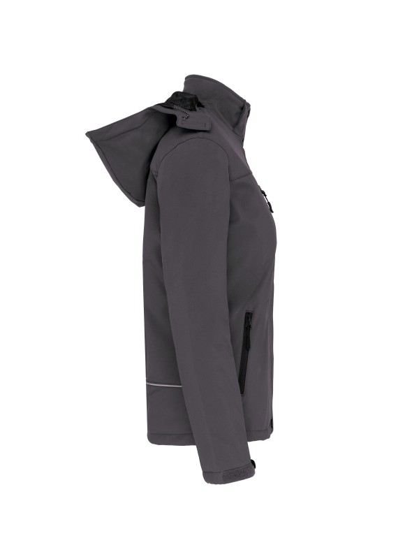 Parka softshell acolchoada com capuz - K651