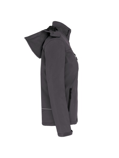 Parka softshell acolchoada com capuz - K651