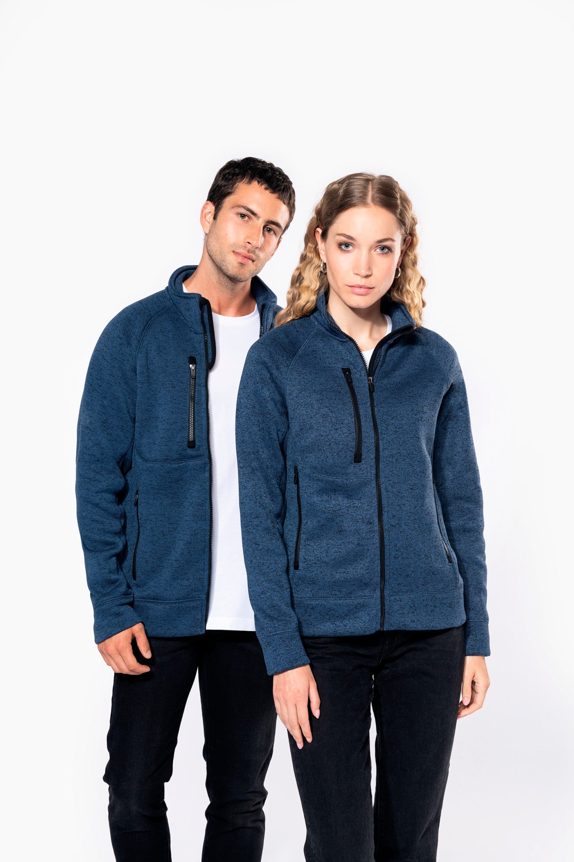 Casaco em malha mesclada - K9106