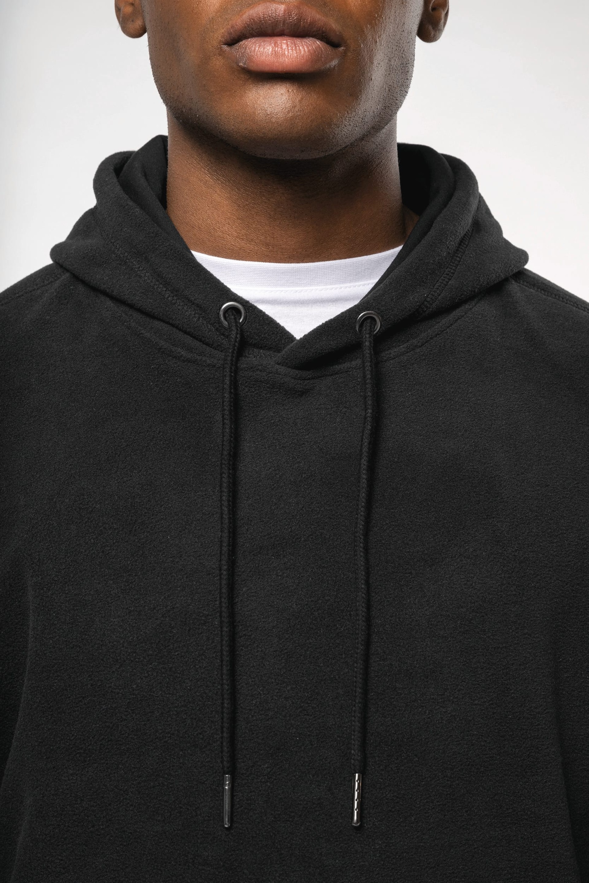 Sweatshirt com capuz oversize em polar reciclado unissexo - K949