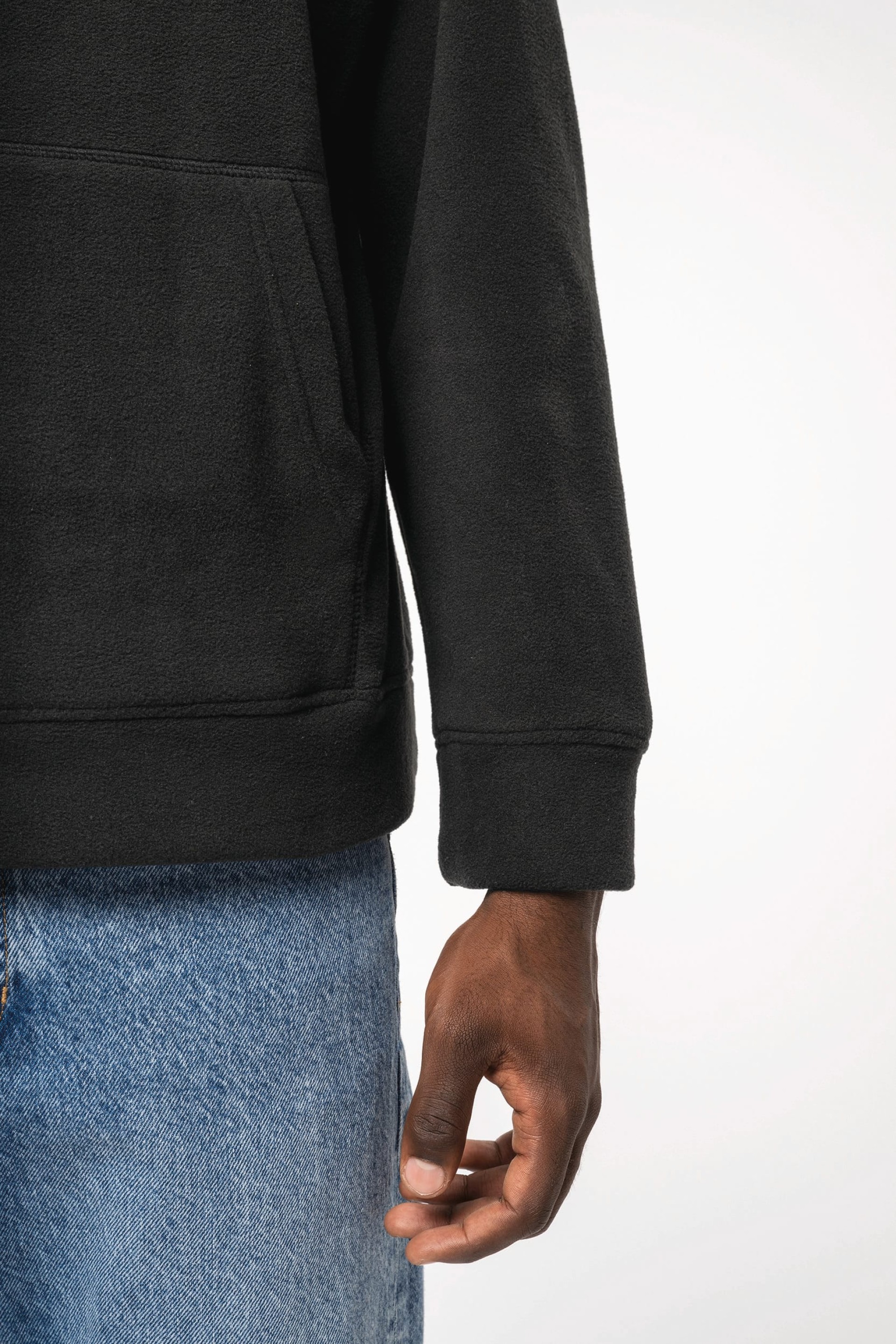 Sweatshirt com capuz oversize em polar reciclado unissexo - K949