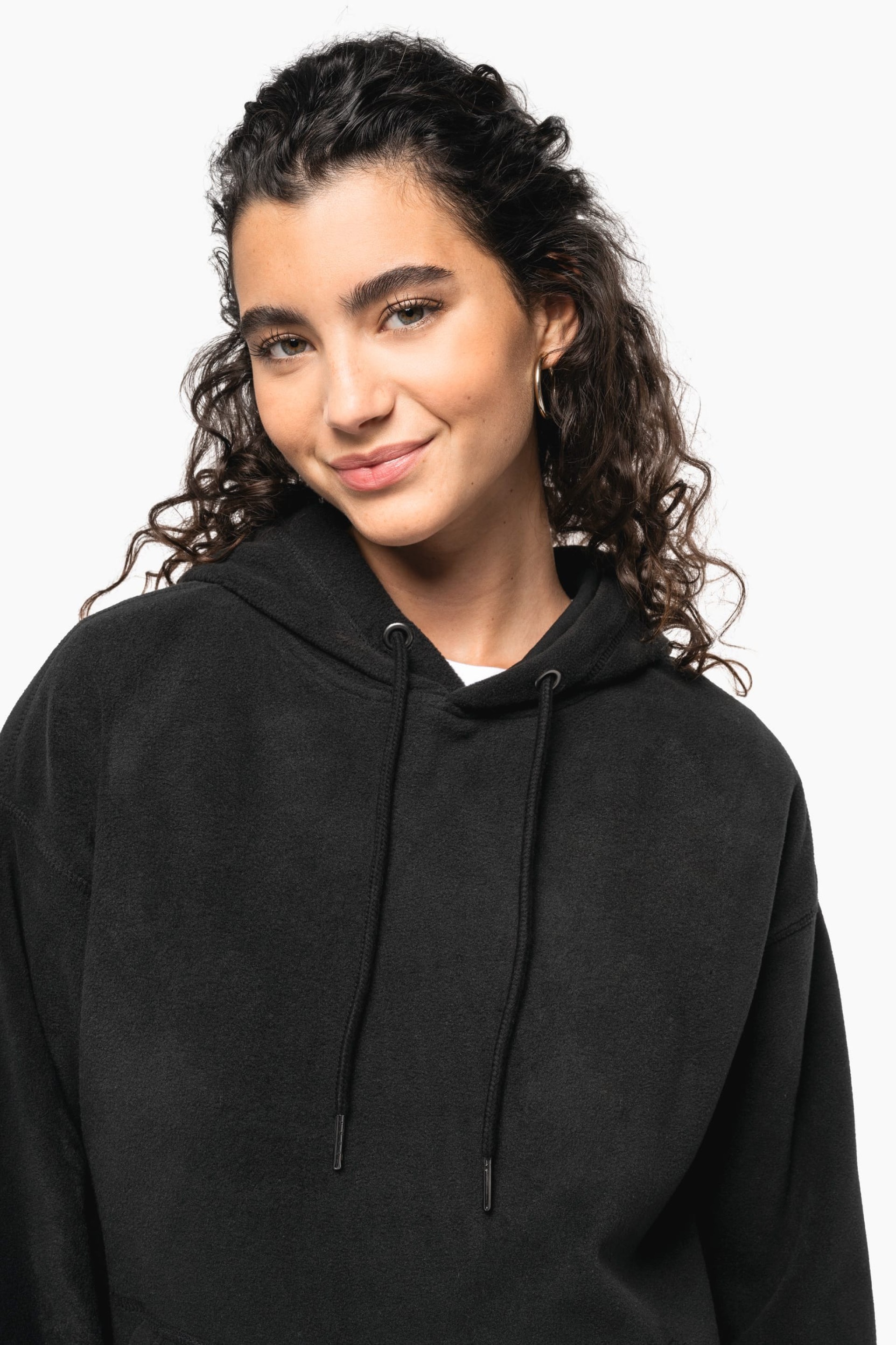 Sweatshirt com capuz oversize em polar reciclado unissexo - K949
