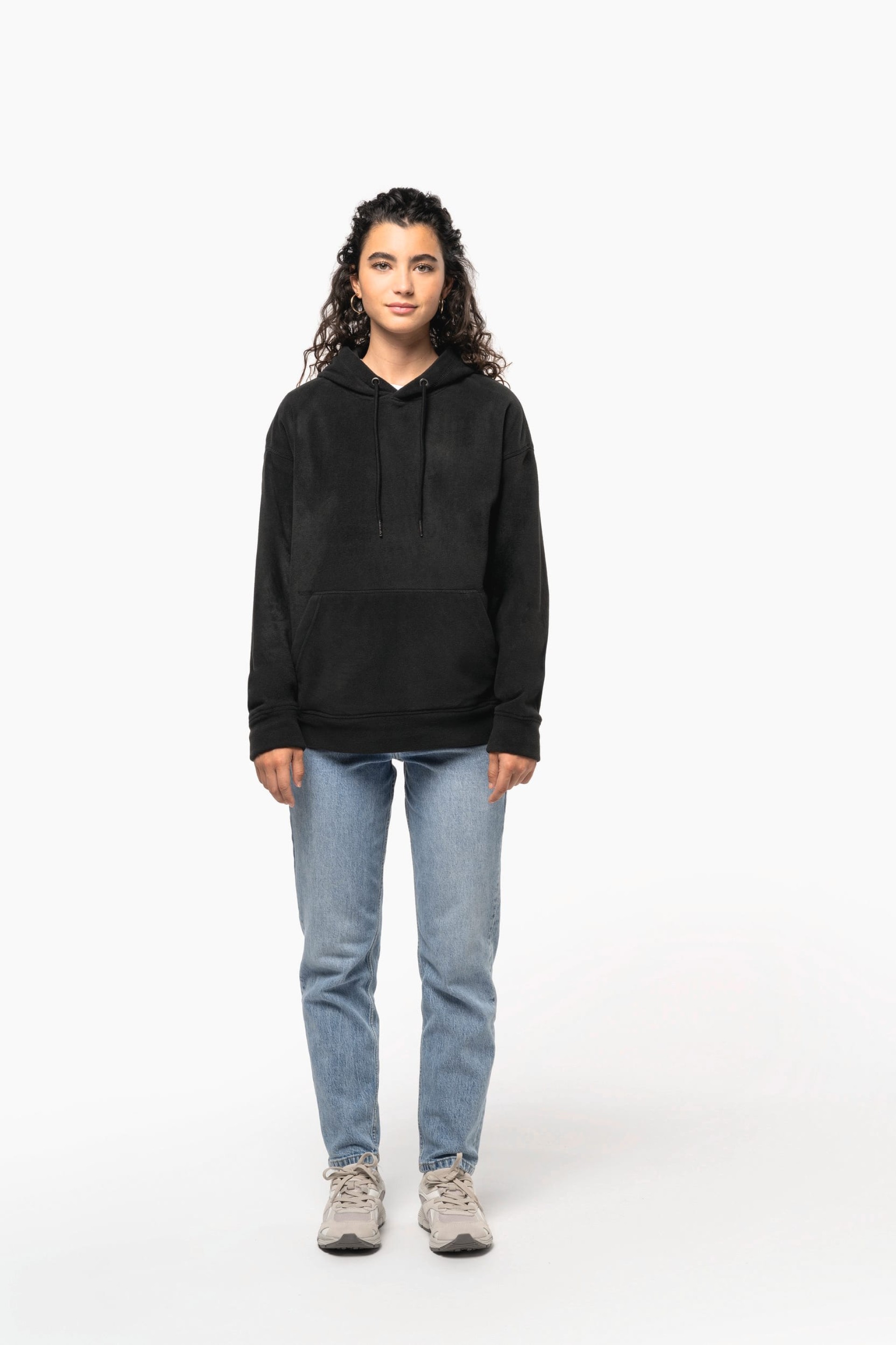 Sweatshirt com capuz oversize em polar reciclado unissexo - K949