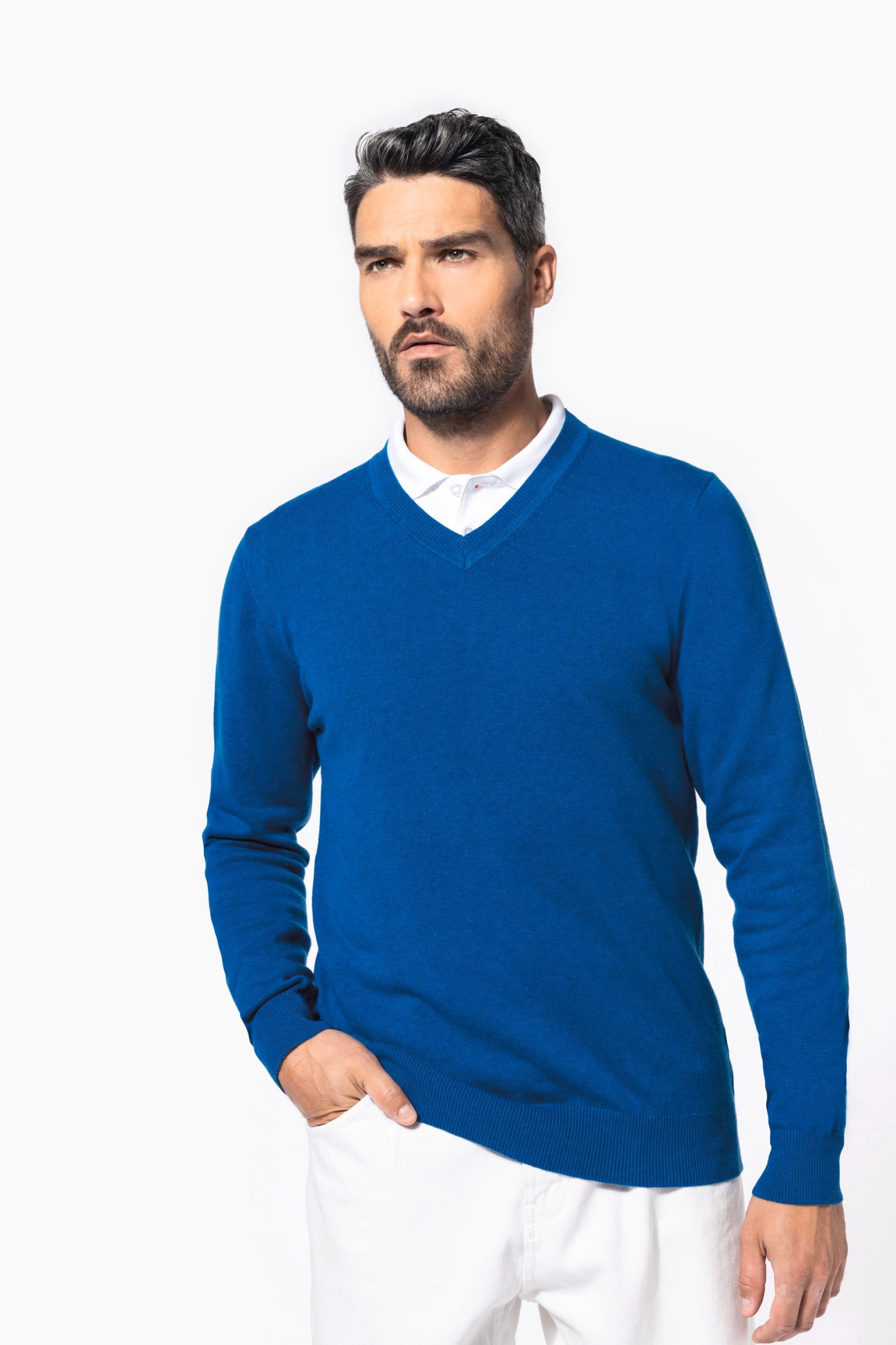 Pullover premium com decote V - K982