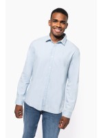 Camisa em algodo twill com aspecto lavado - KNS500