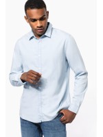 Camisa em algodo twill com aspecto lavado - KNS500