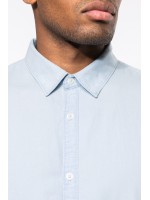 Camisa em algodo twill com aspecto lavado - KNS500