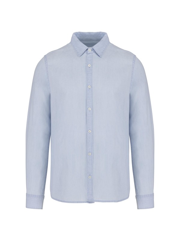 Camisa em algodo twill com aspecto lavado - KNS500